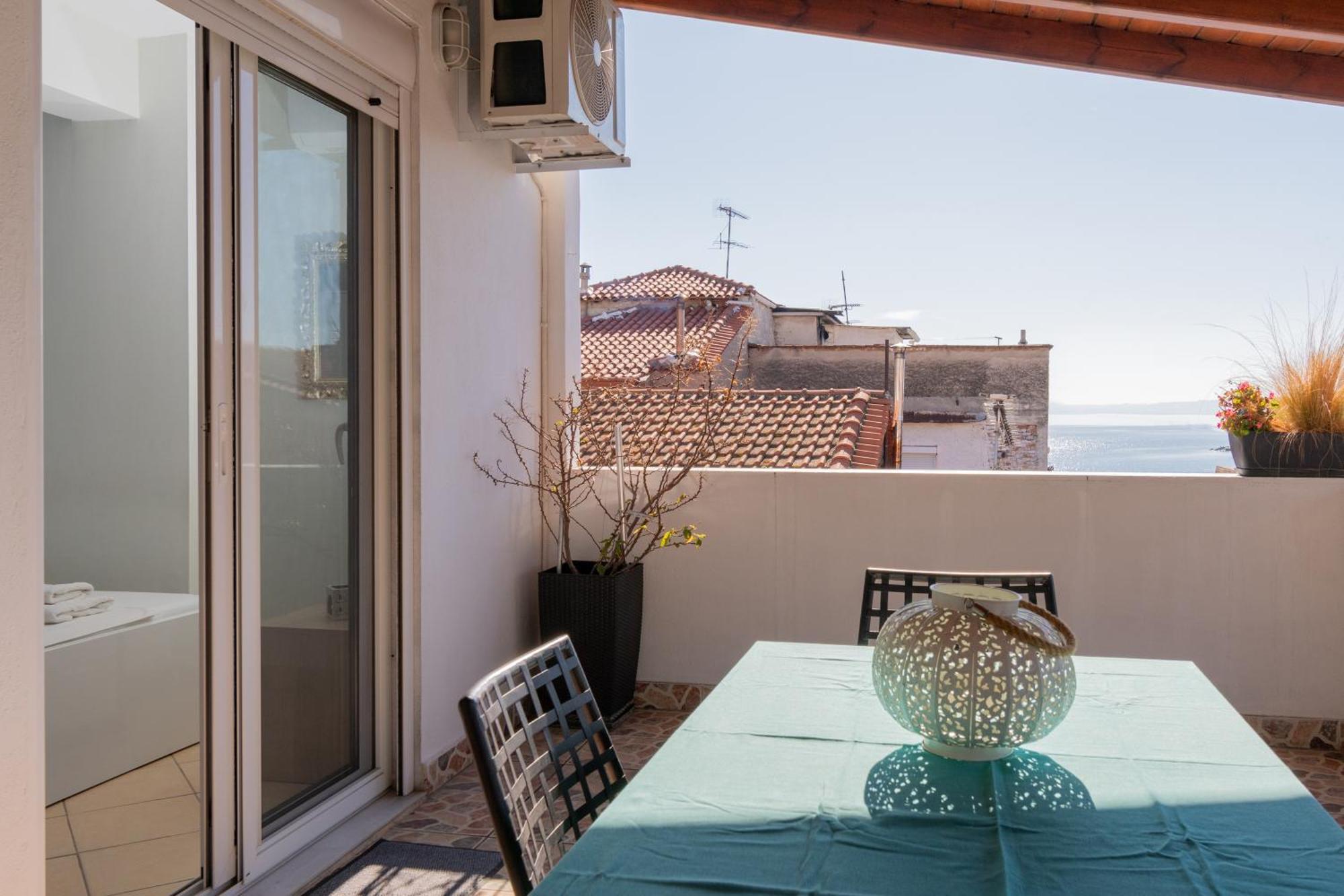 The Sunset Balcony Apartman Néosz Marmarász Kültér fotó